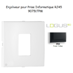 Enjoliveur pour prise informatique RJ45 LOGUS 90751TPM Noir MAT
