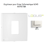 Enjoliveur pour prise informatique RJ45 LOGUS 90751TBR Blanc