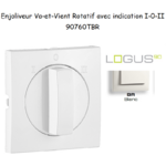 Enjoliveur pour Va-et-vient rotatif avec indication I,0,II Logus 90760 TBR Blanc