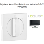 Enjoliveur pour Va-et-vient rotatif avec indication I,0,II Logus 90760 TPM Noir MAT