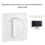 Enjoliveur pour va-et-vient et poussoir rotatif Logus 90761 TPM Noir MAT