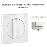Enjoliveur pour va-et-vient et poussoir rotatif Logus 90761 TGE Glace