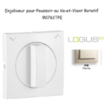 Enjoliveur pour va-et-vient et poussoir rotatif Logus 90761 TPE Perle
