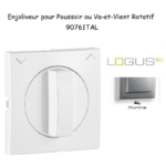 Enjoliveur pour va-et-vient et poussoir rotatif Logus 90761 TAL Alumine