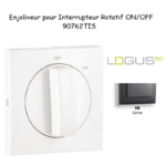 Enjoliveur pour Interrupteur rotatif Logus 90762TIS Gris