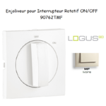 Enjoliveur pour Interrupteur rotatif Logus 90762TMF Ivoire