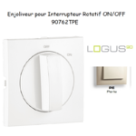 Enjoliveur pour Interrupteur rotatif Logus 90762TPE Perle