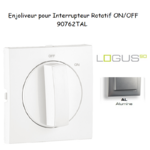 Enjoliveur pour Interrupteur rotatif Logus 90762TAL Alumine