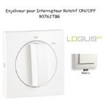 Enjoliveur pour Interrupteur rotatif Logus 90762TBR Blanc