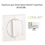 Enjoliveur pour Interrupteur rotatif 4 positions Logus 90766TBR Blanc