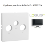 Enjoliveur pour prise R TV SAT LOGUS 90775TPM Noir MAT