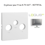 Enjoliveur pour prise R TV SAT LOGUS 90775TAL Alumine