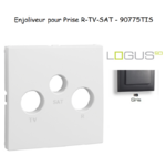 Enjoliveur pour prise R TV SAT LOGUS 90775TIS Gris
