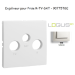 Enjoliveur pour prise R TV SAT LOGUS 90775TGE Glace