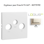 Enjoliveur pour prise R TV SAT LOGUS 90775TPE Perle