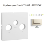 Enjoliveur pour prise R TV SAT LOGUS 90775TMF Ivoire