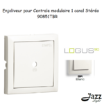 Enjoliveur pour centrale modulaire de 1 canal stéréo logus90 90851TBR Blanc