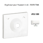 Enjoliveur pour poussoir à clé Apolo 50351TBM Blanc MAT