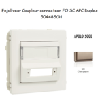 Enjoliveur Coupleur Connecteur fibre optique SC APC Duplex Apolo 50448SCH Champagne