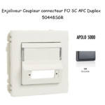 Enjoliveur Coupleur Connecteur fibre optique SC APC Duplex Apolo 50448SGR Graphite