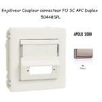 Enjoliveur Coupleur Connecteur fibre optique SC APC Duplex Apolo 50448SPL Platine