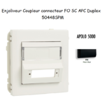 Enjoliveur Coupleur Connecteur fibre optique SC APC Duplex Apolo 50448SPM Noir MAT