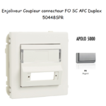 Enjoliveur Coupleur Connecteur fibre optique SC APC Duplex Apolo 50448SPR Argent