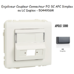 Enjoliveur Coupleur Connecteur fibre optique SC APC Simplex - LC Duplex Apolo 50449SGR Graphite