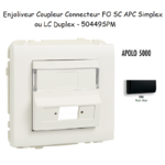 Enjoliveur Coupleur Connecteur fibre optique SC APC Simplex - LC Duplex Apolo 50449SPM Noir MAT