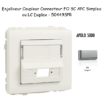 Enjoliveur Coupleur Connecteur fibre optique SC APC Simplex - LC Duplex Apolo 50449SPR Argent