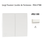 Doigt poussoir double va-et-vient de persienne APOLO5000 50612TBr Blanc