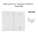 Doigt avec 2 symboles ventilateur APOLO5000 50616TBM