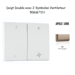 Doigt avec 2 symboles ventilateur APOLO5000 50616TCH