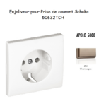 Enjoliveur pour prise de courant schuko APOLO5000 50632TCH Champagne