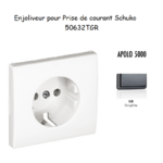 Enjoliveur pour prise de courant schuko APOLO5000 50632TGR Graphite