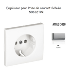Enjoliveur pour prise de courant schuko APOLO5000 50632TPR Argent