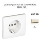 Enjoliveur pour prise de courant schuko APOLO5000 50632TMF Ivoire