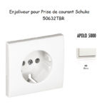 Enjoliveur pour prise de courant schuko APOLO5000 50632TBR Blanc