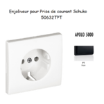 Enjoliveur pour prise de courant schuko APOLO5000 50632TPT Noir