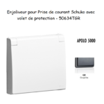 Enjoliveur pour prise de courant schuko avec volet de protection APOLO5000 50634TGR Graphite