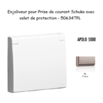 Enjoliveur pour prise de courant schuko avec volet de protection APOLO5000 50634TPL Platine