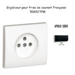Enjoliveur pour prise de courant française APOLO5000 50652TPM Noir MAT