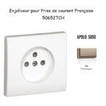Enjoliveur pour prise de courant française APOLO5000 50652TCH Champagne