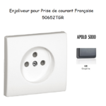 Enjoliveur pour prise de courant française APOLO5000 50652TGR Graphite
