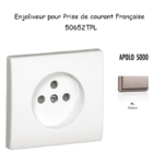 Enjoliveur pour prise de courant française APOLO5000 50652TPL PLatine