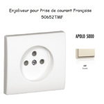 Enjoliveur pour prise de courant française APOLO5000 50652TMF Ivoire