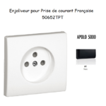 Enjoliveur pour prise de courant française APOLO5000 50652TPT Noir
