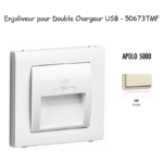 Enjoliveur double chargeur usb APOLO5000 50673TMF Ivoire