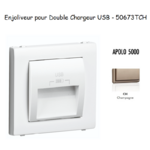 Enjoliveur double chargeur usb APOLO5000 50673TCH Champagne