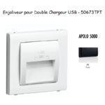 Enjoliveur double chargeur usb APOLO5000 50673TPT Noir